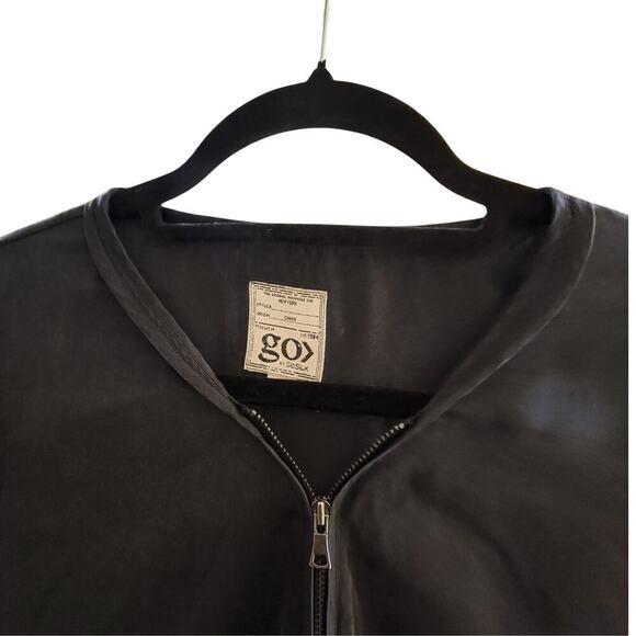 GO BY GOSILK ICONIC Go Zippy Redux Washed Black Long Sleeve Tunic Womens M Chic - Picture 3 of 12